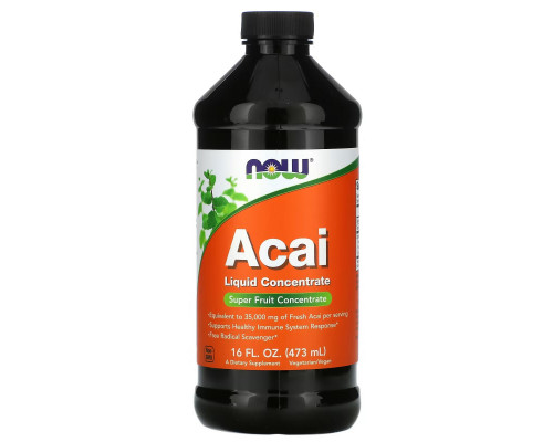 Now Foods, Жидкий концентрат асаи, 16 жидких унций (473 мл)