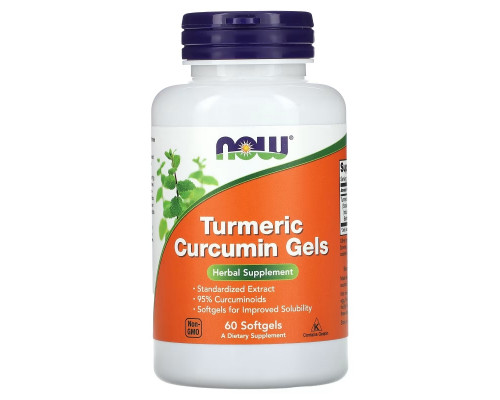 NOW Foods, Turmeric Curcumin Gels, 60 Softgels NOW Foods, Turmeric Curcumin Gels, 60 Softgels