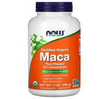 Now Foods Мака 100% Органический Сертифицированный Сырой Порошок  198 г