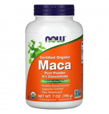 Now Foods Мака 100% Органический Сертифицированный Сырой Порошок  198 г