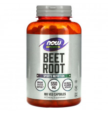 NOW Foods, Sports, Beet Root, 550 mg, 180 Veg Capsules