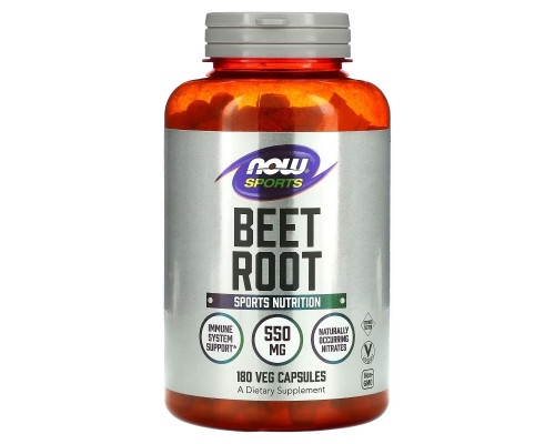 NOW Foods, Sports, Beet Root, 550 mg, 180 Veg Capsules NOW Foods, Sports, Beet Root, 550 mg, 180 Veg Capsules