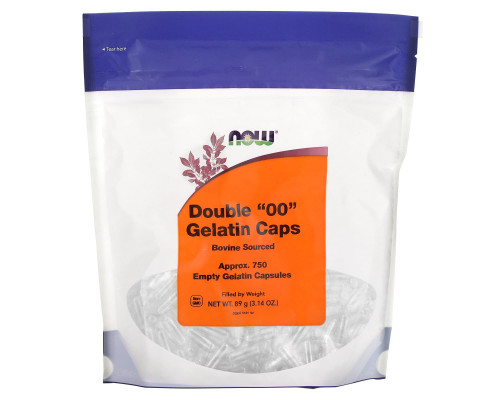 Now Foods Двойные пустые желатиновые капсулы "00" 750 штук Now Foods Двойные пустые желатиновые капсулы "00" 750 штук