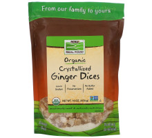 Now Foods Real Food Кристаллизованные имбирные кубики 16 унций (454 г)