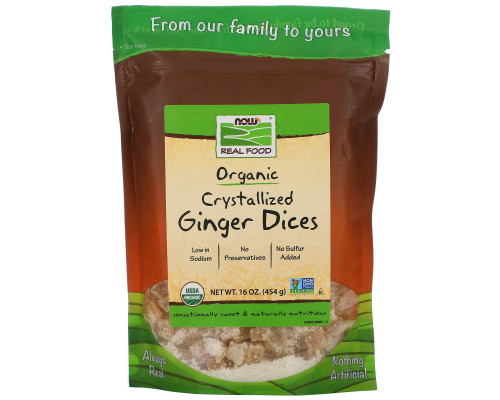 Now Foods Real Food Кристаллизованные имбирные кубики 16 унций (454 г) Now Foods Real Food Кристаллизованные имбирные кубики 16 унций (454 г)