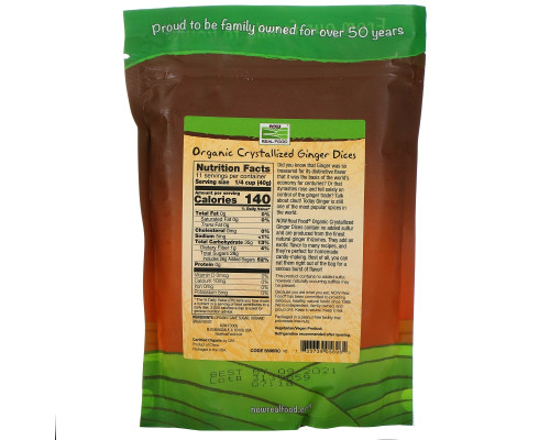 Now Foods Real Food Кристаллизованные имбирные кубики 16 унций (454 г) Now Foods Real Food Кристаллизованные имбирные кубики 16 унций (454 г)
