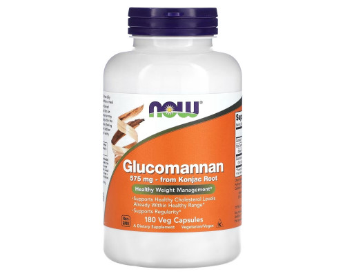 Now Foods Глюкоманнан 575 мг 180 капсул Now Foods Глюкоманнан 575 мг 180 капсул