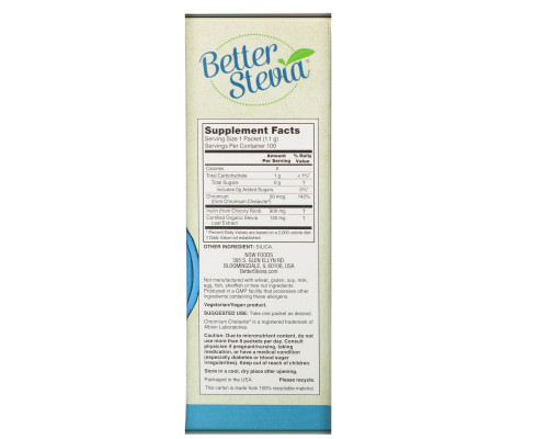 Now Foods BetterStevia Стевия 100 пакетиков Now Foods BetterStevia Стевия 100 пакетиков