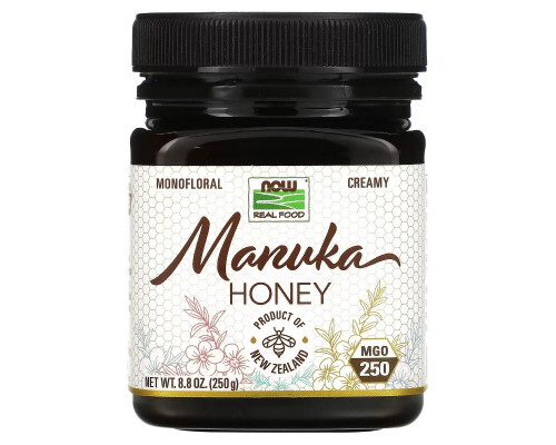 Now Foods, Real Food, Manuka Honey, MGO 250, 8.8 oz (250 g) Now Foods, Real Food, Manuka Honey, MGO 250, 8.8 oz (250 g)