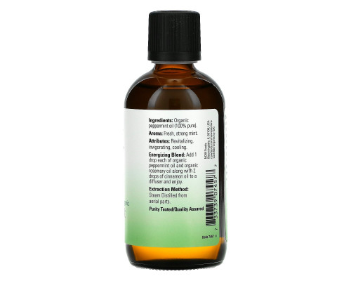Now Foods, Organic Essential Oils, Peppermint, 4 fl oz (118 ml) Now Foods, Organic Essential Oils, Peppermint, 4 fl oz (118 ml)
