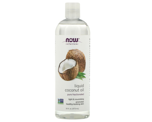 Now Foods Liquid Coconut Oil Pure Fractionated 16 fl oz (473 ml)