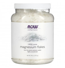 Now Foods, Solutions, Magnesium Flakes, 100% Pure, 54 oz (1531 g)
