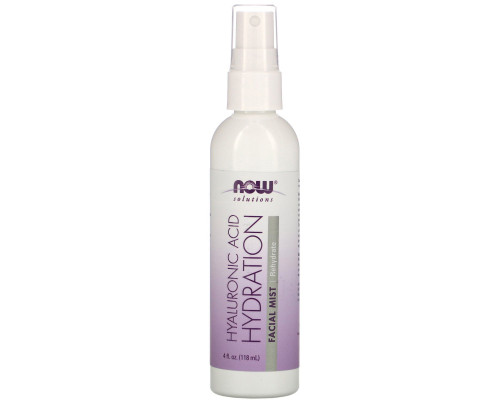 Now Foods, Solutions, Hyaluronic Acid Hydration Facial Mist, 4 fl oz (118 ml) Now Foods, Solutions, Hyaluronic Acid Hydration Facial Mist, 4 fl oz (118 ml)