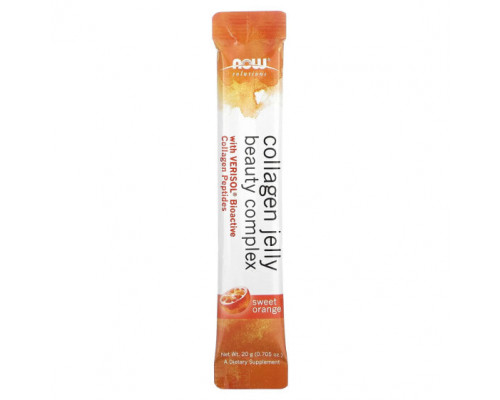 Для мышц и суставов NOW Foods, Solutions, Collagen Jelly Beauty Complex, сладкий апельсин, 10 желейных палочек, 20 г (0,705 унции) Для мышц и суставов NOW Foods, Solutions, Collagen Jelly Beauty Complex, сладкий апельсин, 10 желейных палочек, 20 г (0,705 унции)