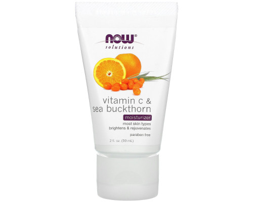 Now Foods Solutions Увлажняющий крем с витамином С и облепихой, для осветления и омоложения кожи, 2 унций (59 мл) Now Foods Solutions Увлажняющий крем с витамином С и облепихой, для осветления и омоложения кожи, 2 унций (59 мл)