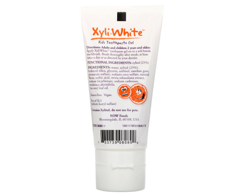 Now Foods Xyli White детская зубная паста-гель апельсиновый всплеск 3 унции (85 г) Now Foods Xyli White детская зубная паста-гель апельсиновый всплеск 3 унции (85 г)