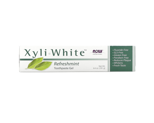 Now Foods Solution Гель-паста Xyli-White с ароматом свежей мяты 64 унции (181 г) Now Foods Solution Гель-паста Xyli-White с ароматом свежей мяты 64 унции (181 г)