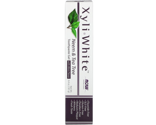 Now Foods Xyliwhite Toothpaste Gel Neem & Tea Tree w/ Mint Flavor 6.4 oz (181 g) Now Foods Xyliwhite Toothpaste Gel Neem & Tea Tree w/ Mint Flavor 6.4 oz (181 g)