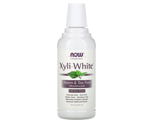 Now Foods Xyliwhite Жидкость для полоскания рта с Ним и Чайное дерево, для очищения и свежести дыхания, 16 унций Now Foods Xyliwhite Жидкость для полоскания рта с Ним и Чайное дерево, для очищения и свежести дыхания, 16 унций