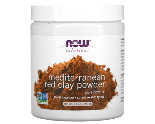 NOW Foods, средиземноморская красная глина в порошке, 397 г (14 унций) NOW Foods, средиземноморская красная глина в порошке, 397 г (14 унций)