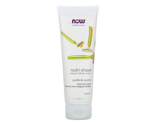 Now Foods Solutions Nutri-Shave натуральный крем для бритья 8 жидких унций (237 мл) Now Foods Solutions Nutri-Shave натуральный крем для бритья 8 жидких унций (237 мл)
