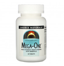 Source Naturals, Mega-One, Высокоэффективные мультивитамины и минералы, 60 таблеток