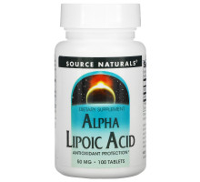 Source Naturals, Альфа-Липоевая Кислота 100 таблеток