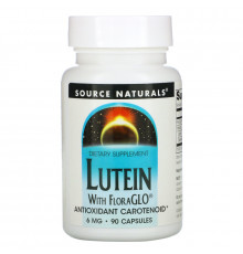 Source Naturals, Лютеин 6 мг, 90 капсул