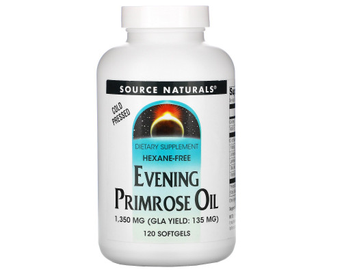 Source Naturals, Масло энотеры, 1350 мг, 120 мягких капсул Source Naturals, Масло энотеры, 1350 мг, 120 мягких капсул