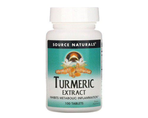 Source Naturals, Экстракт куркумы, 100 таблеток Source Naturals, Экстракт куркумы, 100 таблеток