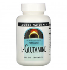 Source Naturals, L-глутамин, 500 мг, 100 таблеток