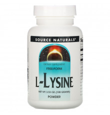 Source Naturals, L-лизин, 3.53 унции (100 г)
