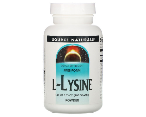Source Naturals, L-лизин, 3.53 унции (100 г) Source Naturals, L-лизин, 3.53 унции (100 г)