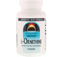 Source Naturals, L-орнитин, в форме порошка, 3,53 унции (100 г)