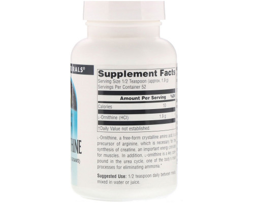 Source Naturals, L-орнитин, в форме порошка, 3,53 унции (100 г) Source Naturals, L-орнитин, в форме порошка, 3,53 унции (100 г)