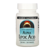 Source Naturals, Альфа-липоевая кислота, 100 мг, 120 таблеток