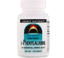 Source Naturals, L-фенилаланин, 500 мг, 100 таблеток