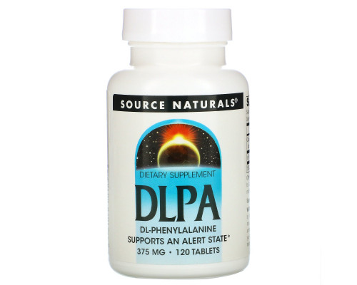 Source Naturals, DLPA, 375 мг, 120 таблеток Source Naturals, DLPA, 375 мг, 120 таблеток