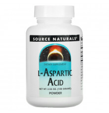 Source Naturals, L-аспарагиновая кислота, порошковая форма, 3.53 унций (100 г)