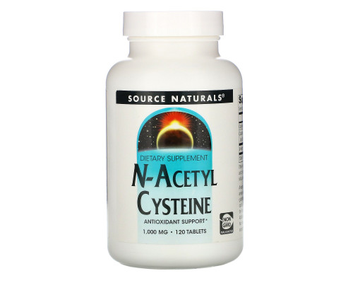 Source Naturals, N-ацетил цистеин, 1000 мг, 120 таблеток Source Naturals, N-ацетил цистеин, 1000 мг, 120 таблеток