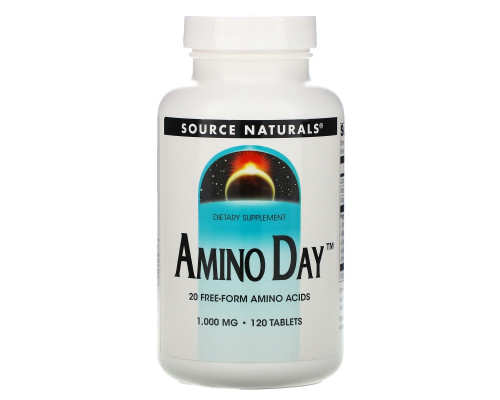 Source Naturals, Amino Day, 1,000 мг, 120 таблеток Source Naturals, Amino Day, 1,000 мг, 120 таблеток