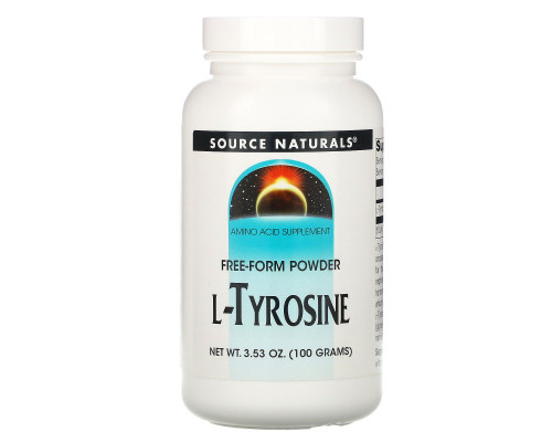 Source Naturals, L-тирозин, порошок произвольной формы, 3.53 унций (100 г) Source Naturals, L-тирозин, порошок произвольной формы, 3.53 унций (100 г)