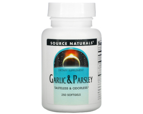 Source Naturals, Чеснок и петрушка, 250 гелевых капсул Source Naturals, Чеснок и петрушка, 250 гелевых капсул