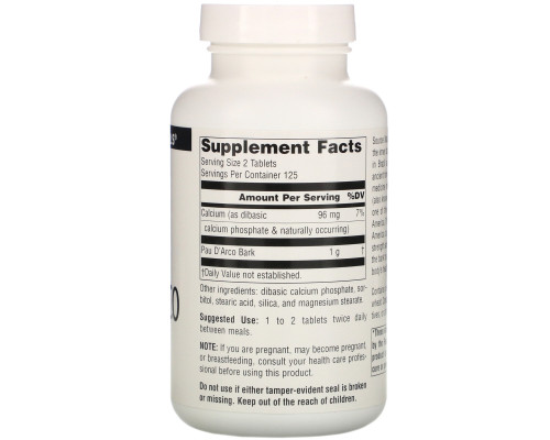 Source Naturals, По д'Арко, 500 мг 250 таблеток Source Naturals, По д'Арко, 500 мг 250 таблеток
