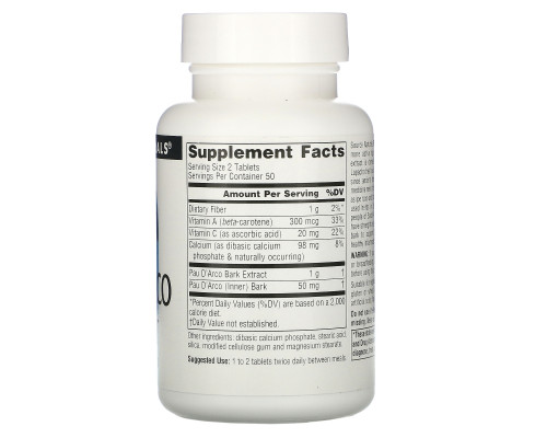 Source Naturals, Экстракт По д'Арко, 500 мг 100 таблеток Source Naturals, Экстракт По д'Арко, 500 мг 100 таблеток