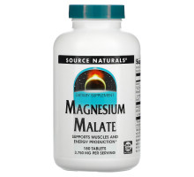 Source Naturals, Яблочнокислый магний, 180 таблеток