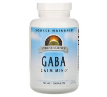 Source Naturals, ГАМК, 750 мг, 180 таблеток