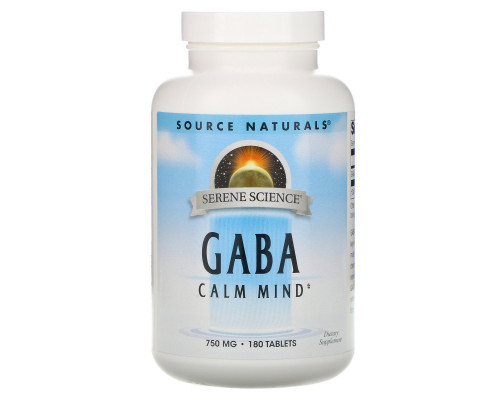 Source Naturals, ГАМК, 750 мг, 180 таблеток Source Naturals, ГАМК, 750 мг, 180 таблеток
