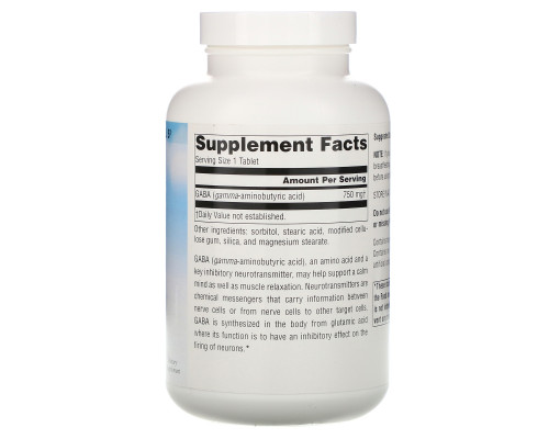 Source Naturals, ГАМК, 750 мг, 180 таблеток Source Naturals, ГАМК, 750 мг, 180 таблеток