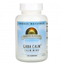 Source Naturals, Успокоительное средство GABA Calm с мятным вкусом, 120 пастилок